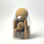 Decorative Glass Jar with Natural Wood & Pinecone Arrangement