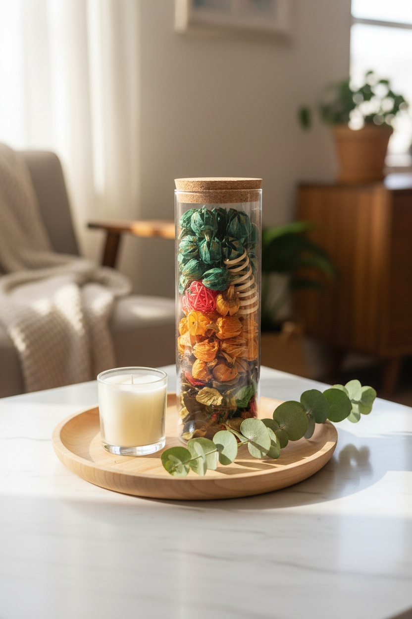 Decorative Dried Flower Potpourri Jar