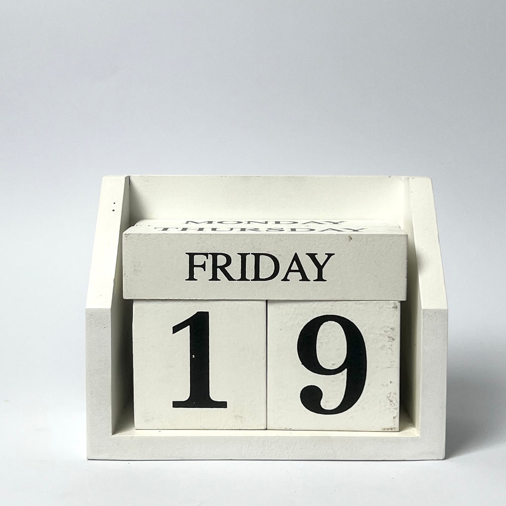Vintage Perpetual Wooden Calendar