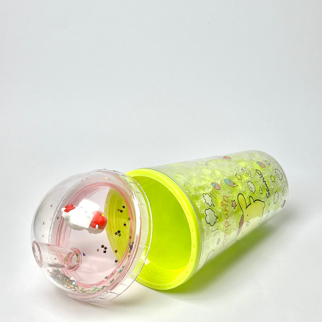 Kawaii Double-Wall Freezing Gel Tumbler with 3D Dome Lid & Straw