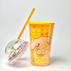 Kawaii Double-Wall Freezing Gel Tumbler with 3D Dome Lid & Straw