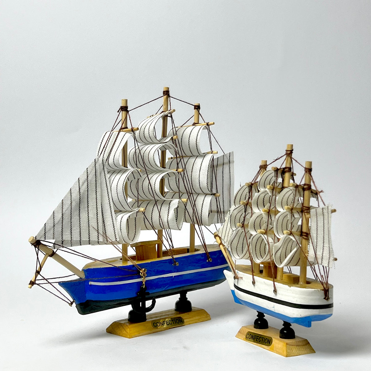 Vintage Sailing Ship Model – Nautical Decorative Boat