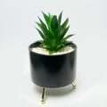 Artificial Succulent Plant in Decorative Metal-Leg Planter