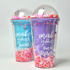 Double-Wall Acrylic Tumbler with Reusable Straw