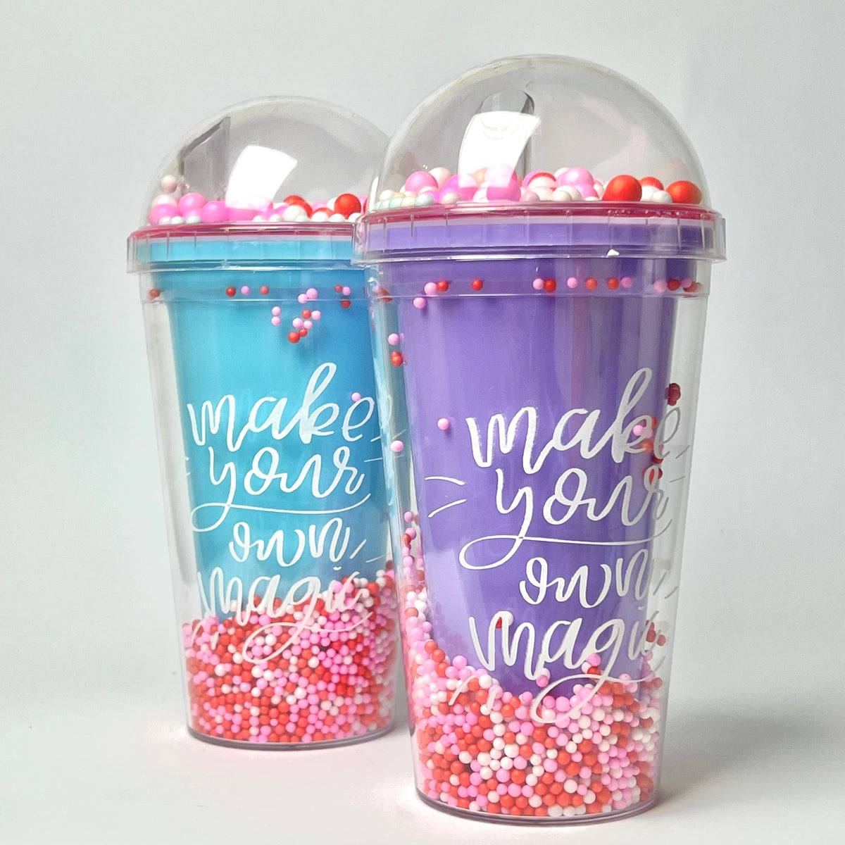 Double-Wall Acrylic Tumbler with Reusable Straw