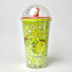 Kawaii Double-Wall Freezing Gel Tumbler with 3D Dome Lid & Straw