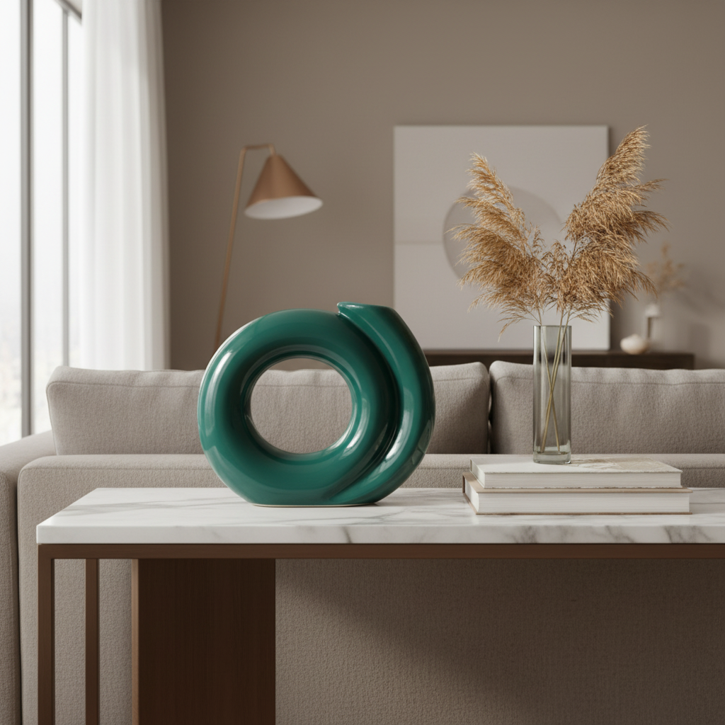 Modern Ceramic Ring Vase
