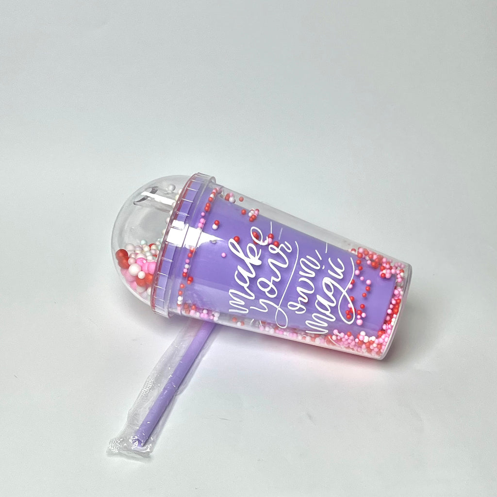 Double-Wall Acrylic Tumbler with Reusable Straw