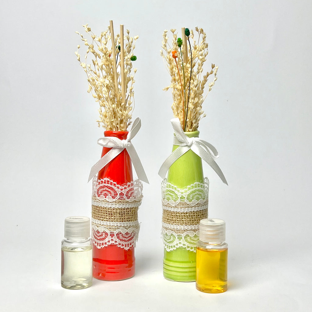 Ceramic Reed Diffuser with Dried Flowers & Essential Oil