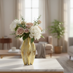 Luxe Textured Gold Decorative Vase