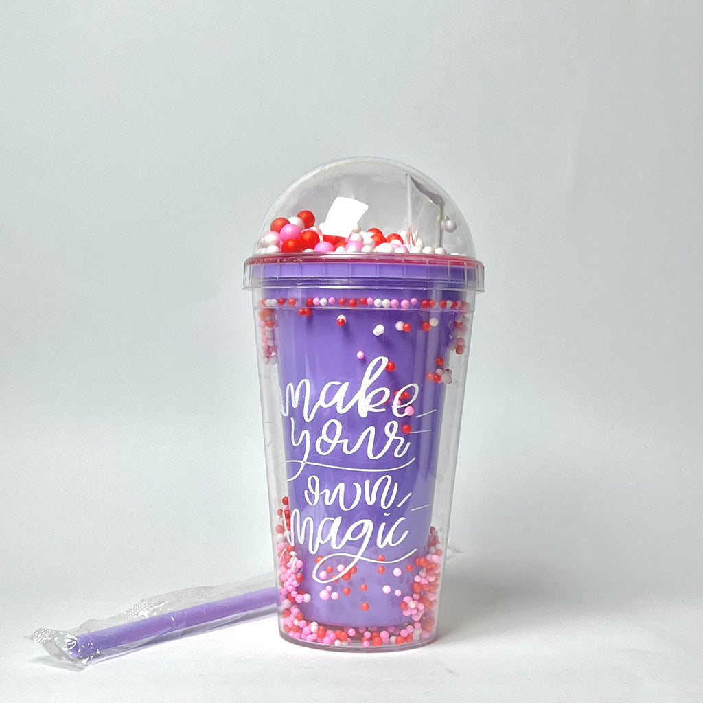 Double-Wall Acrylic Tumbler with Reusable Straw