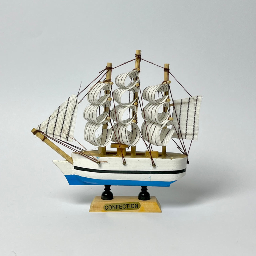 Vintage Sailing Ship Model – Nautical Decorative Boat