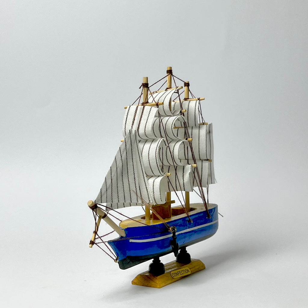 Vintage Sailing Ship Model – Nautical Decorative Boat