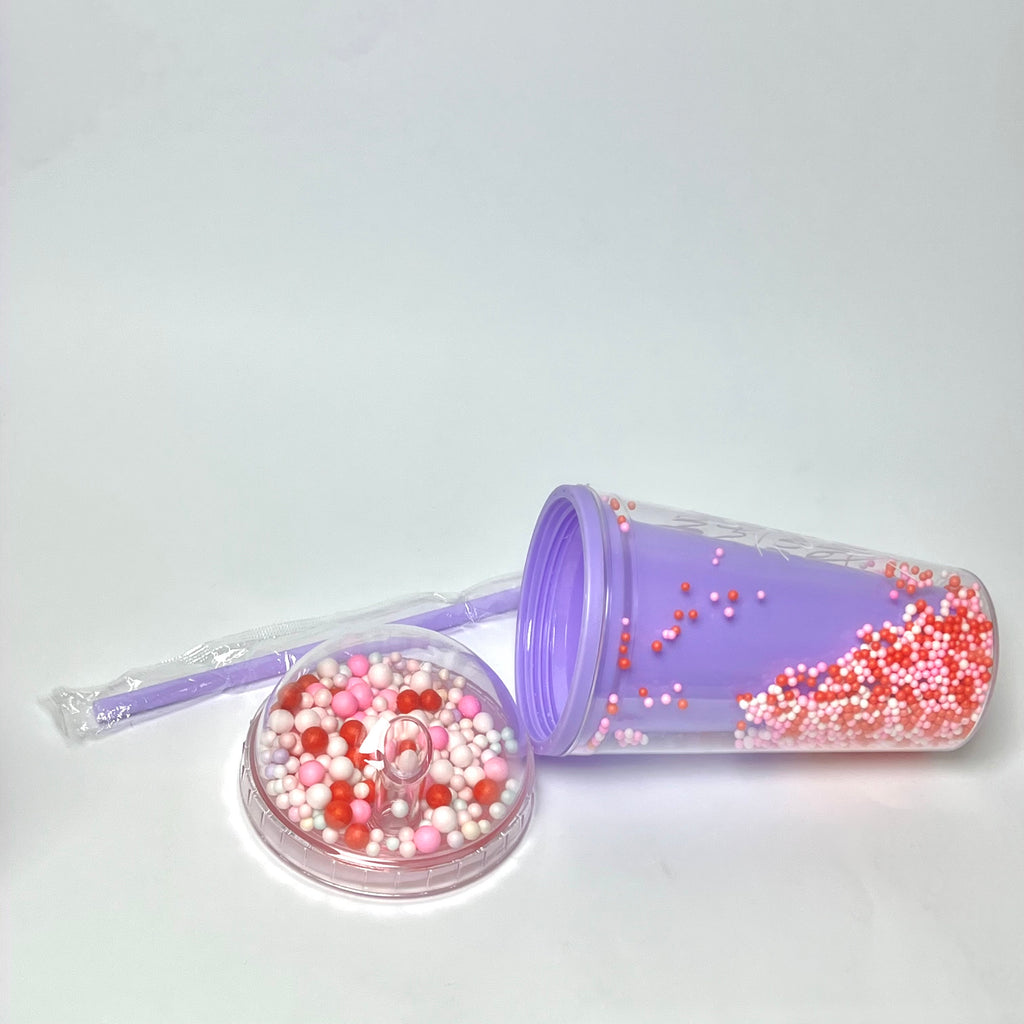 Double-Wall Acrylic Tumbler with Reusable Straw