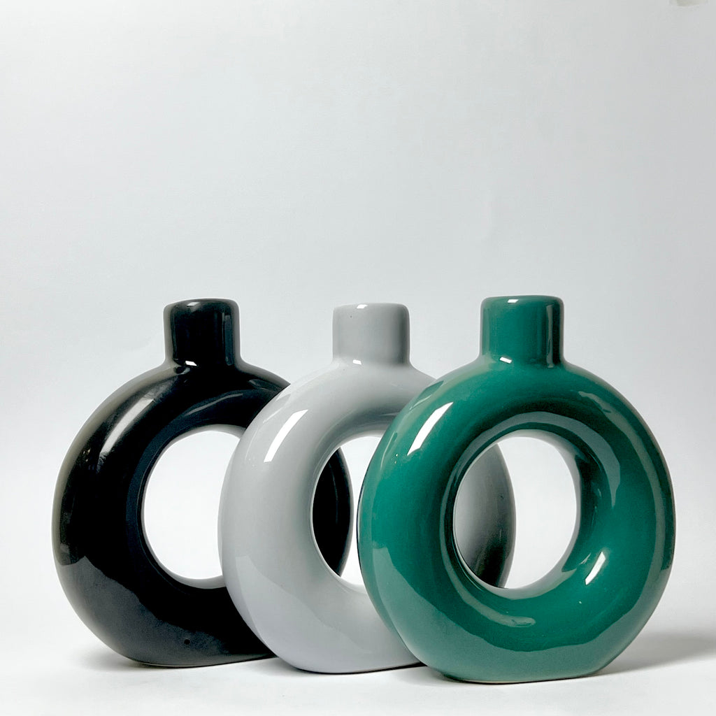 Modern Ceramic Donut Vase