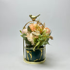 Elegant Gold Bird Cage Flower Pot
