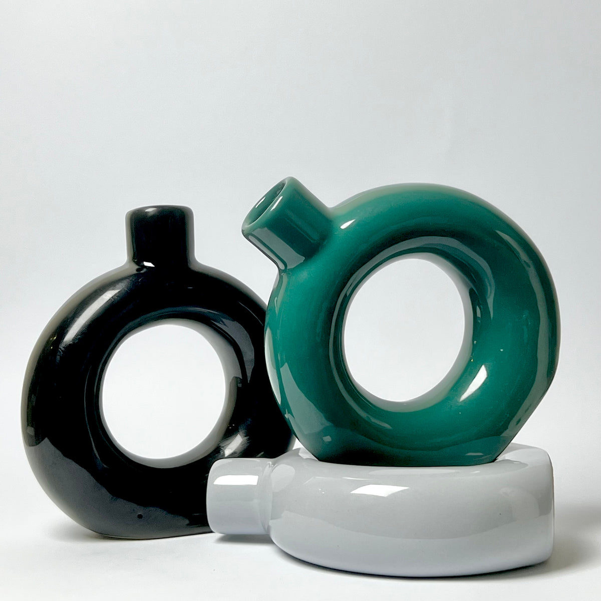 Modern Ceramic Donut Vase