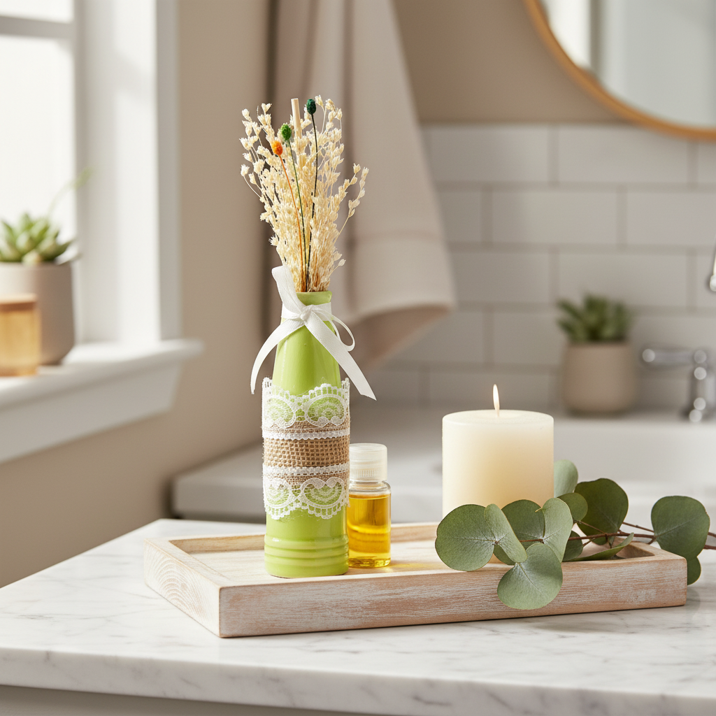Ceramic Reed Diffuser with Dried Flowers & Essential Oil