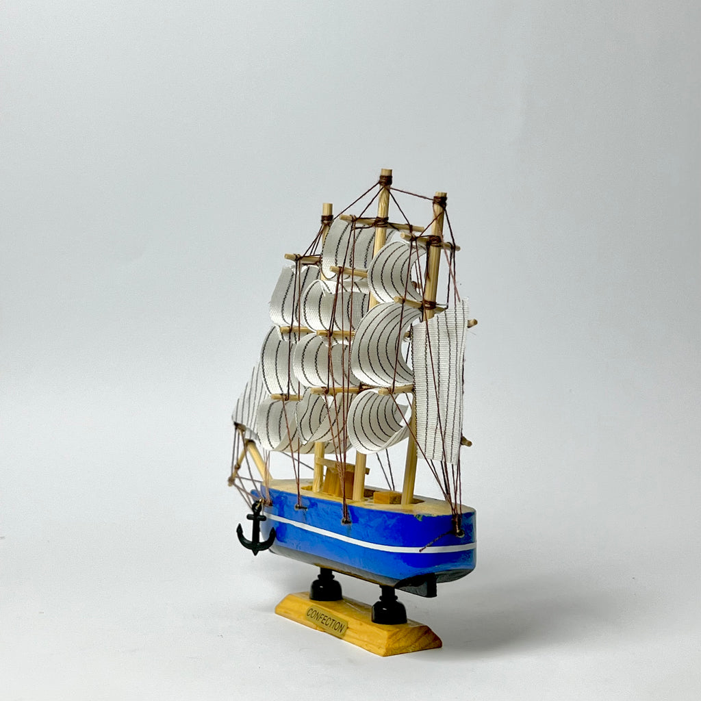 Vintage Sailing Ship Model – Nautical Decorative Boat